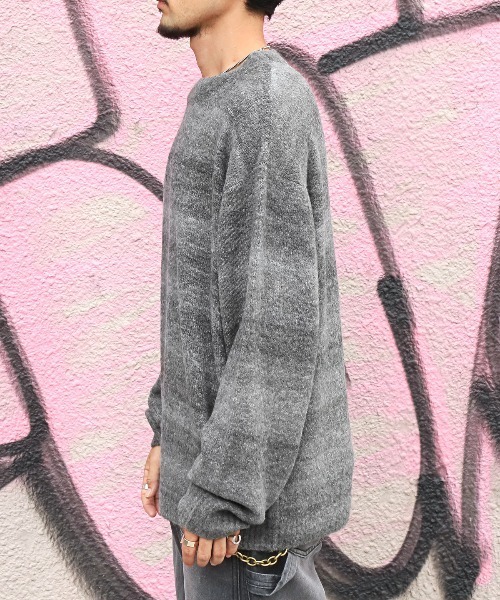 LUXSTYLE(ラグスタイル)の「グラデーションクルーネックニット(ニット/セーター・メンズ・ブラウン/グリーン/グレー・M/L)」の14枚目の写真