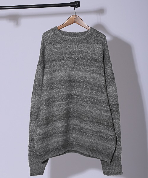 LUXSTYLE(ラグスタイル)の「グラデーションクルーネックニット(ニット/セーター・メンズ・ブラウン/グリーン/グレー・M/L)」の15枚目の写真