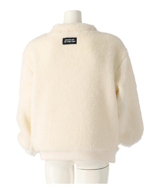 ANAP kids（アナップキッズ）の「リングハーフジップ ボア 長袖 トレーナー（スウェット・キッズ・ホワイト/ブラック・110cm/130cm/120cm）」の13枚目の写真