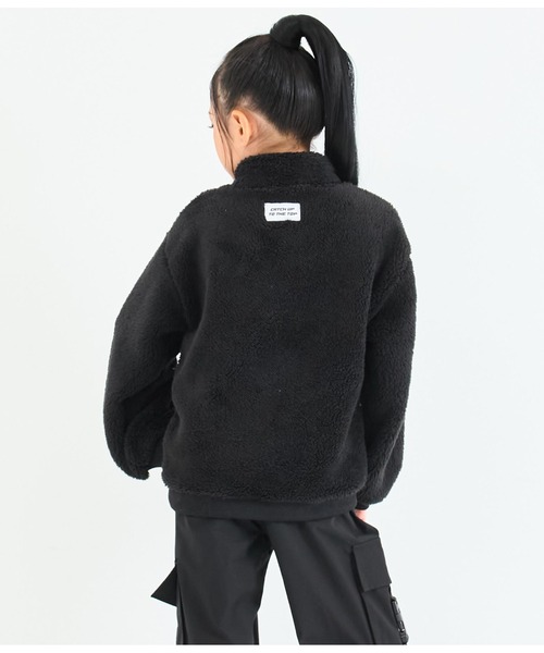 ANAP kids（アナップキッズ）の「リングハーフジップ ボア 長袖 トレーナー（スウェット・キッズ・ホワイト/ブラック・110cm/130cm/120cm）」の19枚目の写真