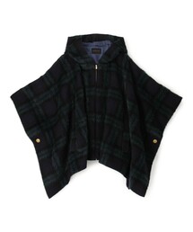 TOMORROWLAND collection | シャギーブラックウォッチ フーデットマント(その他アウター)
