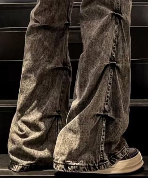 CALIFORNIA OUTFITTERS（カリフォルニア アウトフィッターズ）の「3-11B26 サイドタック フレア デニムパンツ（デニムパンツ・メンズ・ブラック・M/L/XL）」の5枚目の写真