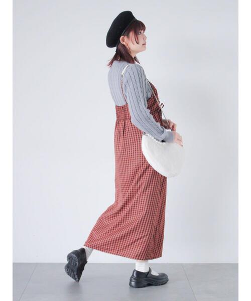 ehka sopo（エヘカソポ）の「ハートボアショルダーバッグ（ハンドバッグ・レディース・グレー/ブラック/オフホワイト・F）」の5枚目の写真