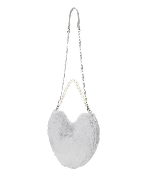 ehka sopo（エヘカソポ）の「ハートボアショルダーバッグ（ハンドバッグ・レディース・グレー/ブラック/オフホワイト・F）」の19枚目の写真