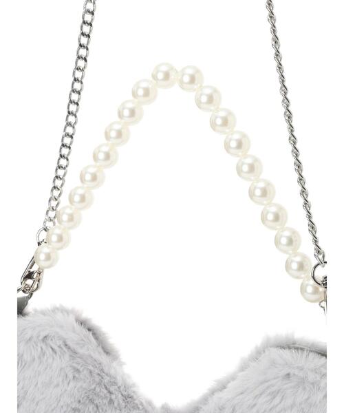 ehka sopo（エヘカソポ）の「ハートボアショルダーバッグ（ハンドバッグ・レディース・グレー/ブラック/オフホワイト・F）」の22枚目の写真