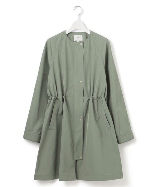 セール】【撥水加工】ライトツイル ノーカラーコート（ノーカラー