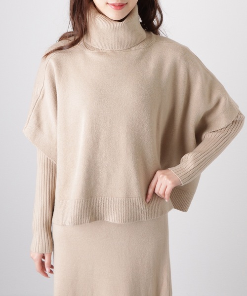 Lace Ladies(レースレディース)の「【2点セット】 クルーネック ニットワンピース&プルオーバー(ワンピース・レディース・ブラック/グレー/グレイッシュベージュ・FREE/S)」の3枚目の写真