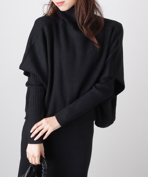 Lace Ladies(レースレディース)の「【2点セット】 クルーネック ニットワンピース&プルオーバー(ワンピース・レディース・ブラック/グレー/グレイッシュベージュ・FREE/S)」の4枚目の写真