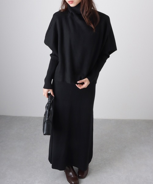 Lace Ladies(レースレディース)の「【2点セット】 クルーネック ニットワンピース&プルオーバー(ワンピース・レディース・ブラック/グレー/グレイッシュベージュ・FREE/S)」の5枚目の写真