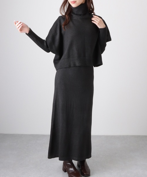 Lace Ladies(レースレディース)の「【2点セット】 クルーネック ニットワンピース&プルオーバー(ワンピース・レディース・ブラック/グレー/グレイッシュベージュ・FREE/S)」の10枚目の写真
