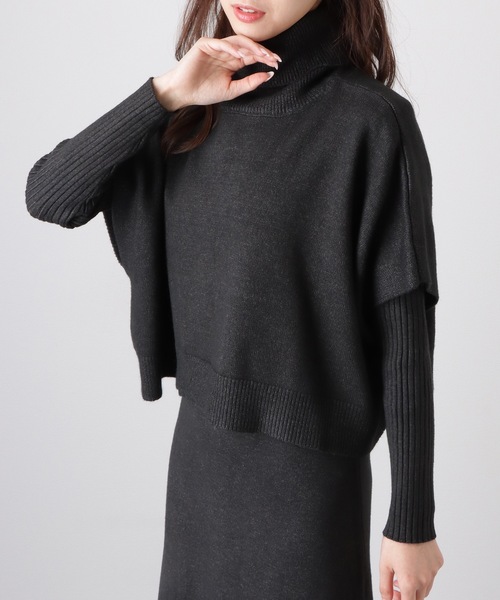 Lace Ladies(レースレディース)の「【2点セット】 クルーネック ニットワンピース&プルオーバー(ワンピース・レディース・ブラック/グレー/グレイッシュベージュ・FREE/S)」の11枚目の写真