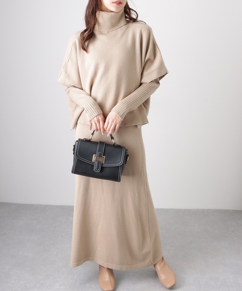 Lace Ladies(レースレディース)の「【2点セット】 クルーネック ニットワンピース&プルオーバー(ワンピース・レディース・ブラック/グレー/グレイッシュベージュ・FREE/S)」の14枚目の写真
