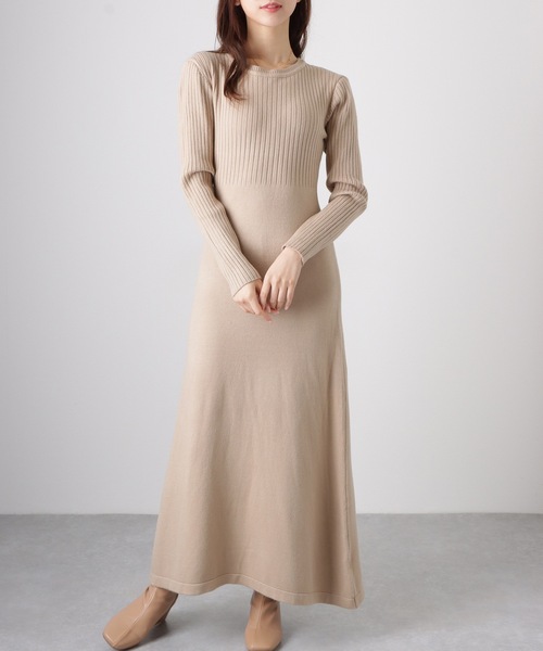 Lace Ladies(レースレディース)の「【2点セット】 クルーネック ニットワンピース&プルオーバー(ワンピース・レディース・ブラック/グレー/グレイッシュベージュ・FREE/S)」の17枚目の写真