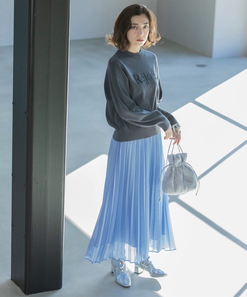 OPAQUE.CLIP(オペークドットクリップ)の「《通勤・セレモニー対応》シアーローンプリーツスカート【洗濯機洗い可】(スカート・レディース・ライトグレー/チャコールグレー/サックスブルー・38/40/36/42)」の16枚目の写真