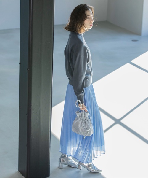 OPAQUE.CLIP(オペークドットクリップ)の「《通勤・セレモニー対応》シアーローンプリーツスカート【洗濯機洗い可】(スカート・レディース・ライトグレー/チャコールグレー/サックスブルー・38/40/36/42)」の17枚目の写真