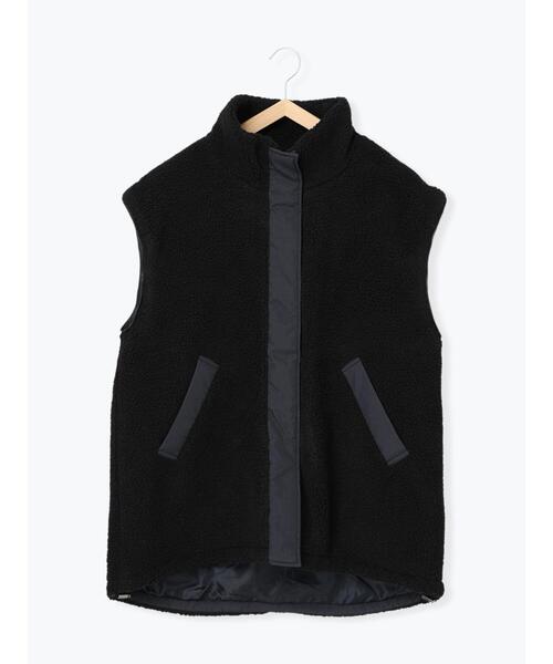 Samansa Mos2 blue（サマンサモスモスブルー）の「袖2wayボアブルゾン（ブルゾン・レディース・カーキ/ブラック/キナリ・F）」の6枚目の写真