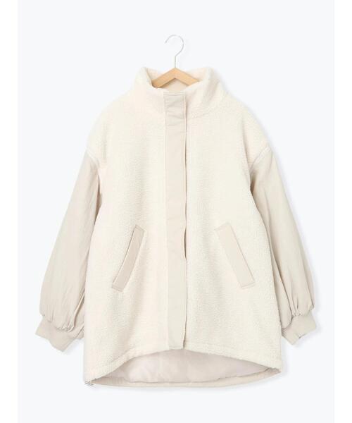 Samansa Mos2 blue（サマンサモスモスブルー）の「袖2wayボアブルゾン（ブルゾン・レディース・カーキ/ブラック/キナリ・F）」の9枚目の写真