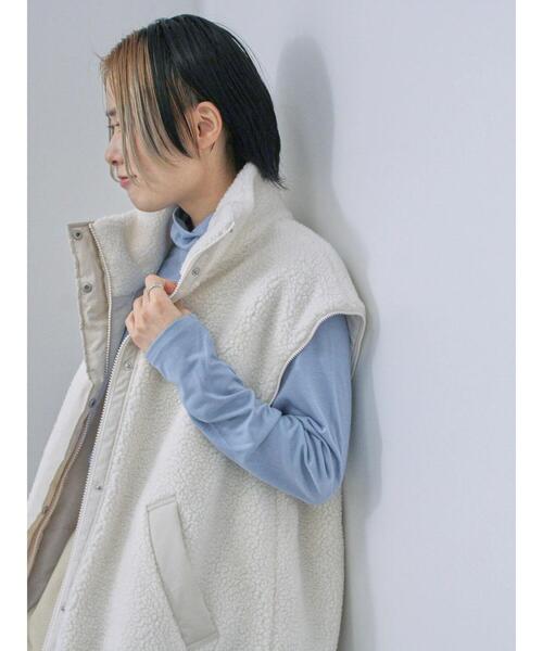 Samansa Mos2 blue（サマンサモスモスブルー）の「袖2wayボアブルゾン（ブルゾン・レディース・カーキ/ブラック/キナリ・F）」の20枚目の写真