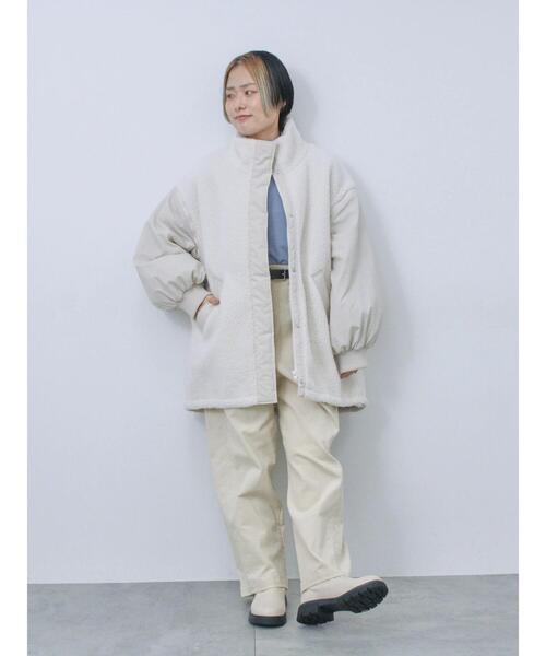 Samansa Mos2 blue（サマンサモスモスブルー）の「袖2wayボアブルゾン（ブルゾン・レディース・カーキ/ブラック/キナリ・F）」の21枚目の写真