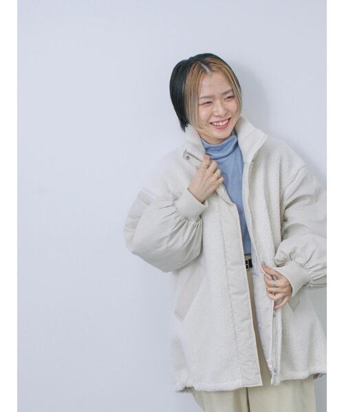 Samansa Mos2 blue（サマンサモスモスブルー）の「袖2wayボアブルゾン（ブルゾン・レディース・カーキ/ブラック/キナリ・F）」の22枚目の写真