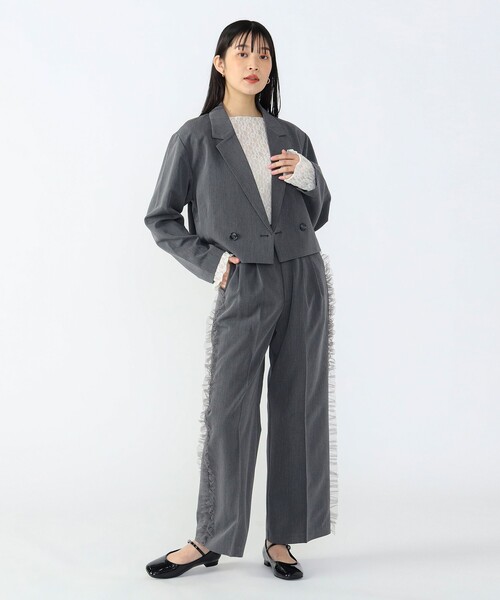 BEAMS HEART（ビームスハート）の「チュールライン パンツ（その他パンツ・レディース・カーキ/グレー・FREE）」の3枚目の写真