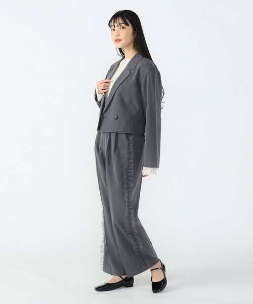 BEAMS HEART（ビームスハート）の「チュールライン パンツ（その他パンツ・レディース・カーキ/グレー・FREE）」の4枚目の写真