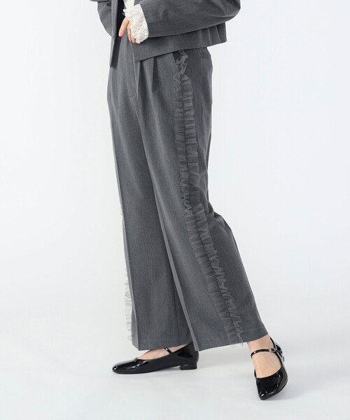 BEAMS HEART（ビームスハート）の「チュールライン パンツ（その他パンツ・レディース・カーキ/グレー・FREE）」の5枚目の写真