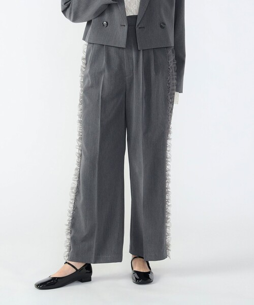 BEAMS HEART（ビームスハート）の「チュールライン パンツ（その他パンツ・レディース・カーキ/グレー・FREE）」の6枚目の写真