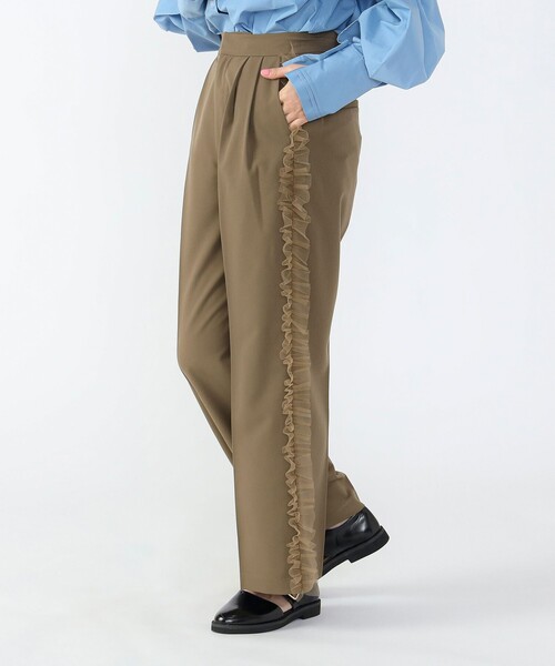 BEAMS HEART（ビームスハート）の「チュールライン パンツ（その他パンツ・レディース・カーキ/グレー・FREE）」の9枚目の写真