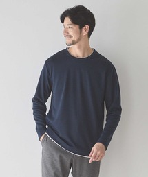 UNION STATION | ウェーブジャガード柄フェイクレイヤードクルーTee(Tシャツ/カットソー)