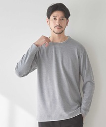 UNION STATION | ウェーブジャガード柄フェイクレイヤードクルーTee(Tシャツ/カットソー)