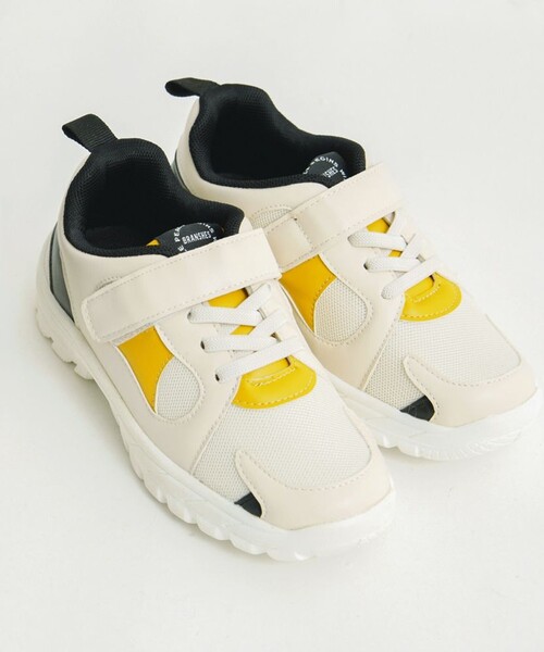 BRANSHES(ブランシェス)の「【足育】配色スニーカー(スニーカー・キッズ・ブラック/アイボリー・17.0cm/21.0cm/20.0cm/19.0cm/18.0cm)」の2枚目の写真