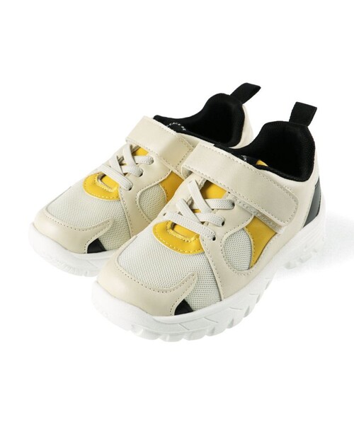 BRANSHES(ブランシェス)の「【足育】配色スニーカー(スニーカー・キッズ・ブラック/アイボリー・17.0cm/21.0cm/20.0cm/19.0cm/18.0cm)」の3枚目の写真