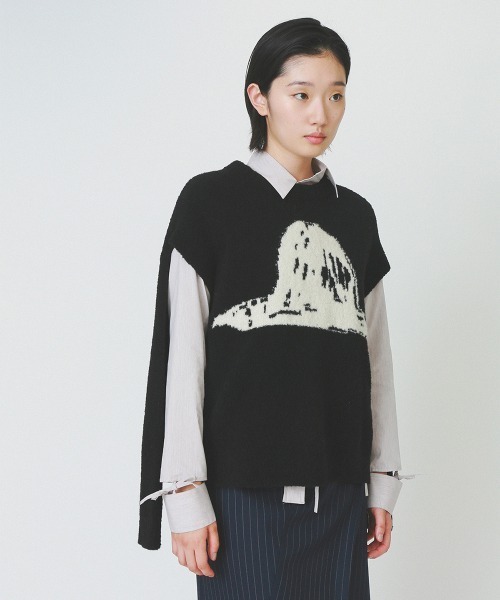 soduk（スドーク）の「【soduk】painter's hat knit top（ニット/セーター・レディース・ブラック/グレー/ホワイト・ONE SIZE）」の9枚目の写真