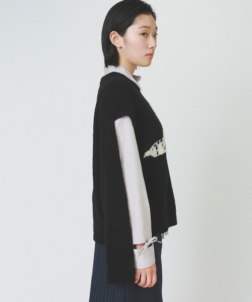 soduk（スドーク）の「【soduk】painter's hat knit top（ニット/セーター・レディース・ブラック/グレー/ホワイト・ONE SIZE）」の10枚目の写真