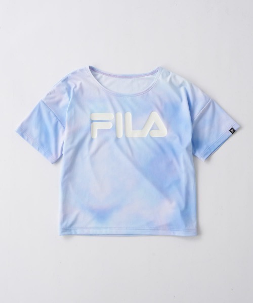 FILA(フィラ)の「ロゴTシャツ付き 3点セット水着(水着・キッズ・パープル/サックスブルー・160/150/140/130/170)」の3枚目の写真