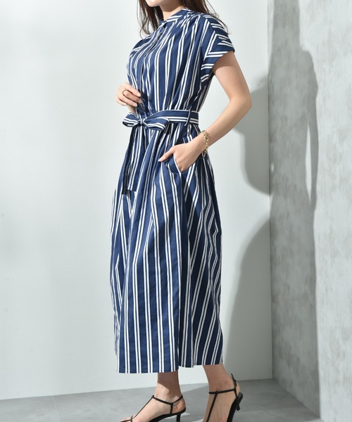 INTERPLANET（インタープラネット）の「ストライプ半袖シャツワンピース（ワンピース・レディース・サックスブルー/ブルー・FREE）」の19枚目の写真