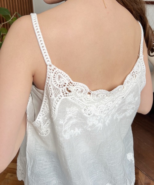 セール】インド綿刺繍キャミブラウス（キャミソール）｜moment+