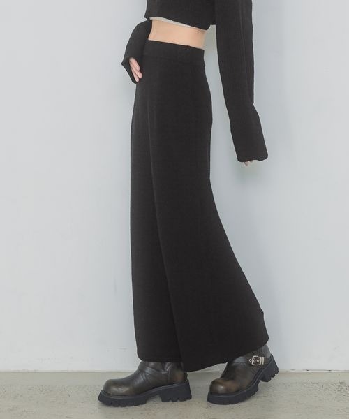 JEANASIS（ジーナシス）の「ブークレニットナロースカート/324896（スカート・レディース・ピンク/ブラック/ブラウン系その他・FREE）」の2枚目の写真