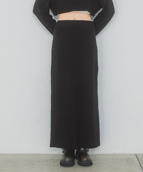 JEANASIS（ジーナシス）の「ブークレニットナロースカート/324896（スカート・レディース・ピンク/ブラック/ブラウン系その他・FREE）」の16枚目の写真