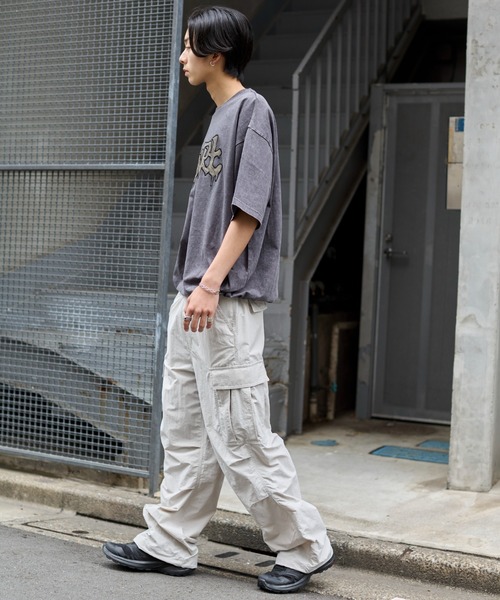 WEGO（ウィゴー）の「WEGO/ナイロンイージーカーゴパンツ（カーゴパンツ・メンズ・カーキ/ネイビー/ブラック/ライトグレー/ピンク・MEDIUM/LARGE）」の7枚目の写真