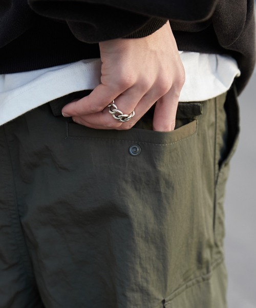 WEGO（ウィゴー）の「WEGO/ナイロンイージーカーゴパンツ（カーゴパンツ・メンズ・カーキ/ネイビー/ブラック/ライトグレー/ピンク・MEDIUM/LARGE）」の13枚目の写真