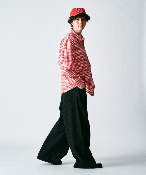 417 EDIFICE（フォーワンセブンエディフィス）の「【ZOZO限定】ワイドバギー デニムパンツ（デニムパンツ・メンズ・ブラック/ネイビー/ブルー/ブラウン/ダークブラック・S-Regular/XL-Regular/M-Regular/M-Short/S-Short/XL-Short/L-Regular/L-Short）」の13枚目の写真