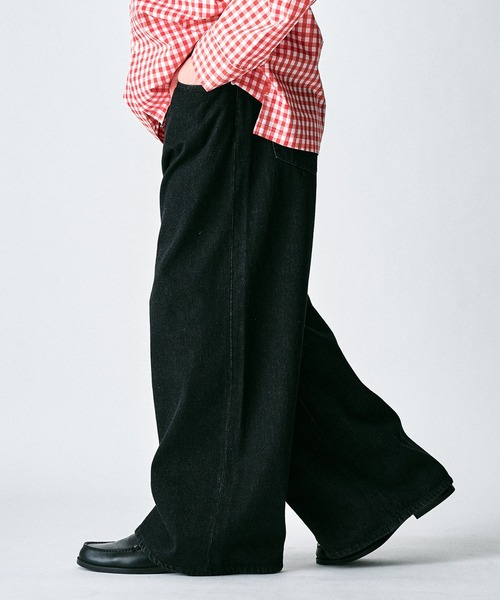 417 EDIFICE（フォーワンセブンエディフィス）の「【ZOZO限定】ワイドバギー デニムパンツ（デニムパンツ・メンズ・ブラック/ネイビー/ブルー/ブラウン/ダークブラック・S-Regular/XL-Regular/M-Regular/M-Short/S-Short/XL-Short/L-Regular/L-Short）」の15枚目の写真