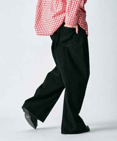 417 EDIFICE（フォーワンセブンエディフィス）の「【ZOZO限定】ワイドバギー デニムパンツ（デニムパンツ・メンズ・ブラック/ネイビー/ブルー/ブラウン/ダークブラック・S-Regular/XL-Regular/M-Regular/M-Short/S-Short/XL-Short/L-Regular/L-Short）」の16枚目の写真