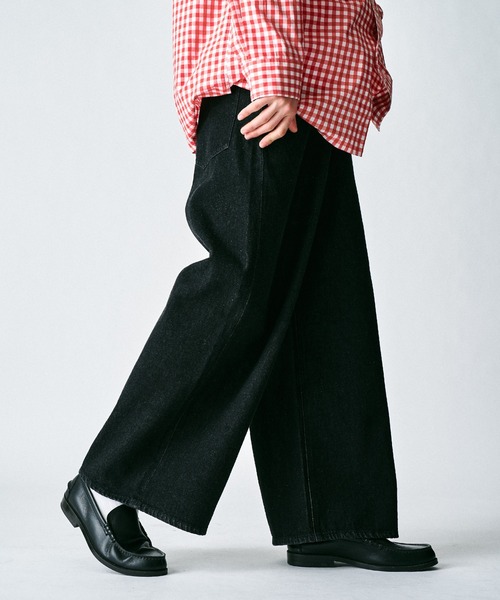 417 EDIFICE（フォーワンセブンエディフィス）の「【ZOZO限定】ワイドバギー デニムパンツ（デニムパンツ・メンズ・ブラック/ネイビー/ブルー/ブラウン/ダークブラック・S-Regular/XL-Regular/M-Regular/M-Short/S-Short/XL-Short/L-Regular/L-Short）」の17枚目の写真