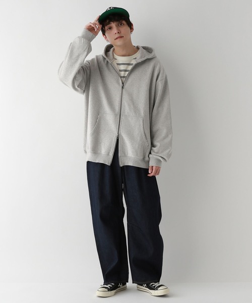 RAGEBLUE（レイジブルー）の「ヴィンテージライク/裏毛ダブルジップパーカー（パーカー・メンズ・その他19/グレー系その他/ネイビー・MEDIUM/FREE）」の5枚目の写真