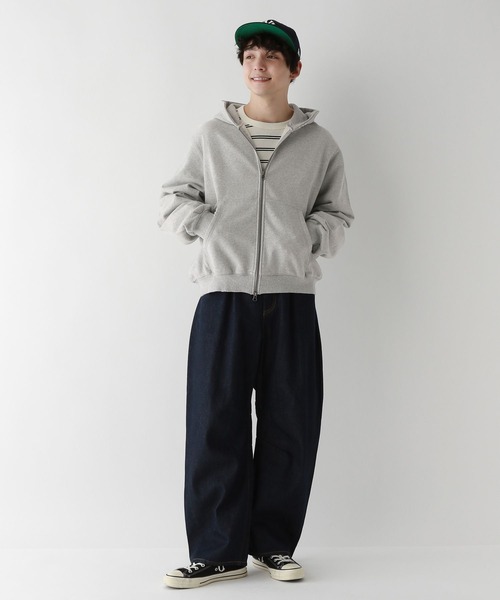 RAGEBLUE（レイジブルー）の「ヴィンテージライク/裏毛ダブルジップパーカー（パーカー・メンズ・その他19/グレー系その他/ネイビー・MEDIUM/FREE）」の6枚目の写真