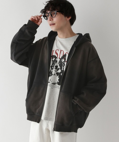 RAGEBLUE（レイジブルー）の「ヴィンテージライク/裏毛ダブルジップパーカー（パーカー・メンズ・その他19/グレー系その他/ネイビー・MEDIUM/FREE）」の13枚目の写真