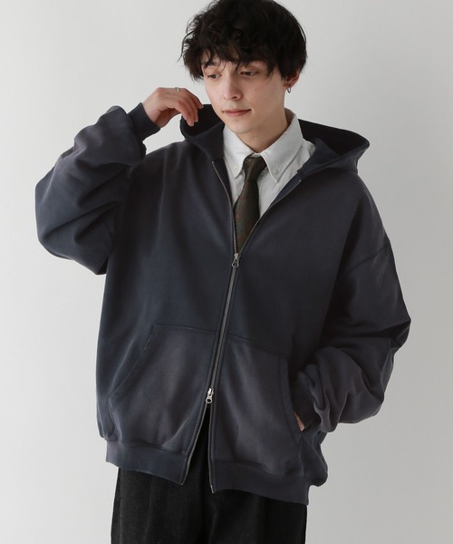 RAGEBLUE（レイジブルー）の「ヴィンテージライク/裏毛ダブルジップパーカー（パーカー・メンズ・その他19/グレー系その他/ネイビー・MEDIUM/FREE）」の17枚目の写真